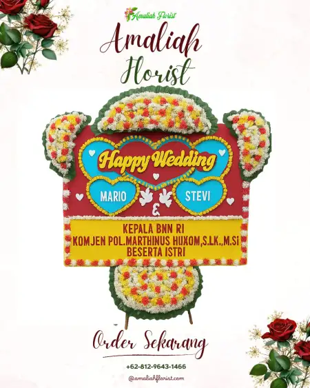 Papan Bunga Pernikahan Marabau